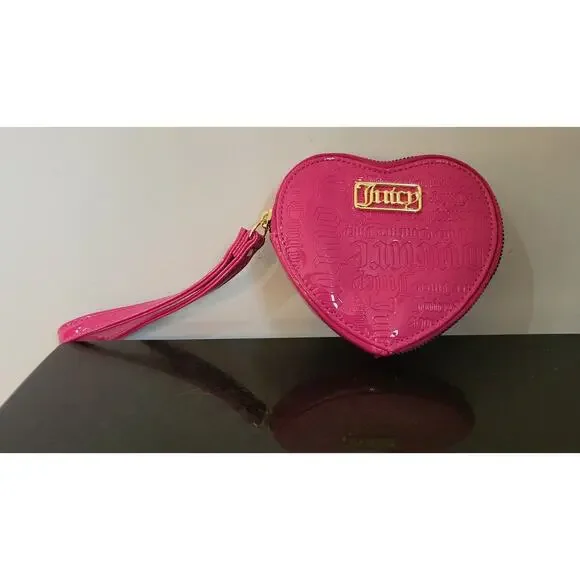 JUICY COUTURE Bag Speedy Satchel - Hot Pink & Matching Wristlet - Picture 3 of 16